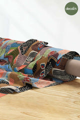 Abstract Dots Flowers Colorful Digital Printed Fabric