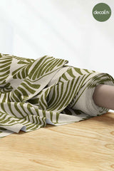 Large Tropical Leaves Texture Effect Digital Printed Fabric