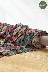 Ethnic Kilim Motif Patterned Digital Printed Fabric
