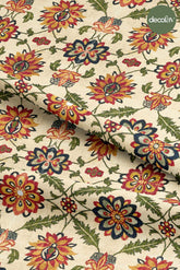 Palace Garden Floral Motif Digital Printed Fabric
