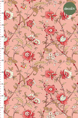 Dusty Rose Garden Patterned Digital Printed Fabric