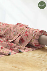 Dusty Rose Garden Patterned Digital Printed Fabric