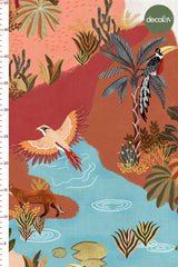 Digitally Printed Fabric with Exotic Nature Pattern