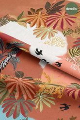Digitally Printed Fabric with Exotic Nature Pattern