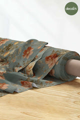 Victorian Garden Pastel Peony Pattern Digital Printed Fabric