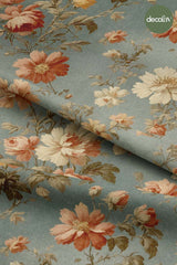 Victorian Garden Pastel Peony Pattern Digital Printed Fabric