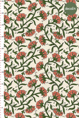 Lalezar Classic Anatolian Floral Patterned Digital Printed Fabric