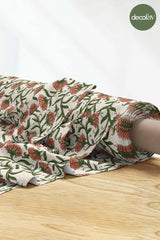 Lalezar Classic Anatolian Floral Patterned Digital Printed Fabric