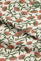 Lalezar Classic Anatolian Floral Patterned Digital Printed Fabric