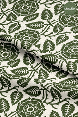 Moris Style Flowers and Leaves Digital Printed Fabric