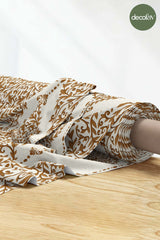 Golden Vuslat - Ottoman Style Damask Patterned Digital Printed Fabric