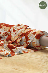 Digitally Printed Fabric with Mythological Chinese Dragon Pattern