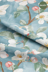 Watercolor Soft Romantic Flowers Patterned Digital Printed Fabric