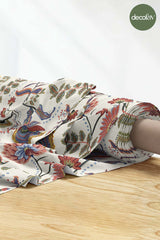 Hand Drawn Folk Flower Patterned Digital Printed Fabric