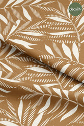 Modern Tropical Leaf Patterned Digital Printed Fabric