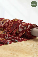 Digitally Printed Fabric with Anatolian Kilim Motif Pattern
