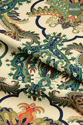 Majestic Motif Patterned Digital Printed Fabric