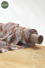 3D Nakış Efektli Dijital Baskılı Sepette Tavşan, Yumurta Desenli Kumaş