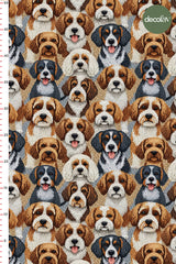 3D Nakış Efektli Dijital Baskılı Köpek Tasarımlı Kumaş