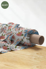 3D Nakış Efektli Dijital Baskılı Pembe Kelebek Rüyası Tasarım Kumaş