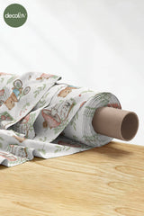 3D Nakış Efektli Dijital Baskılı Huzur Ormanı Kumaş