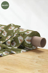 3D Nakış Efektli Dijital Baskılı Kuzuların Rüyası Desenli Kumaş