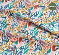 Rengarek Yaprak Desenli Dijital Baskılı Kumaş