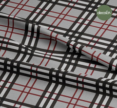 Ekose Desenli Dijital Baskılı Kumaş