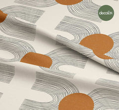 Abstract Geometric Hand-Drawn Patterned Digital Printed Fabric