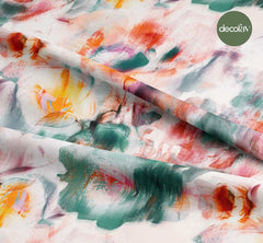 Abstrakt Ombre Floral Patterned Digital Printed Fabric