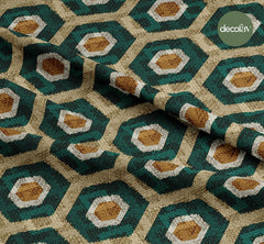 Geometric Hexagon Patterned Digital Printed Fabric