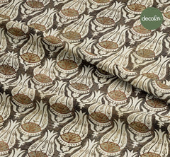 Digitally Printed Fabric with Tulip Pattern and Texture Effect