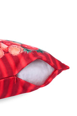 Digitally Printed Cushion Cover with Plaid Teddy Bear Pattern