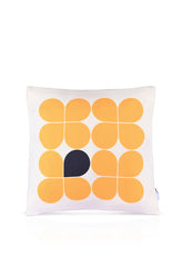 Abstrakt Yellow Black Minimal Geometric Pattern Designed Cushion Cover 43x43 cm