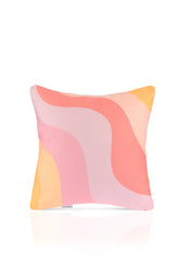 Sunset Waves Retro Wavy Pastel Cushion Cover – 43x43cm