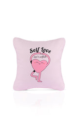 Self Love Yoga Heart Illustration Cushion Cover – 43x43cm