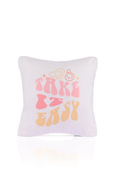 Take It Easy Retro Printed Pastel Cushion Cover – 43x43cm