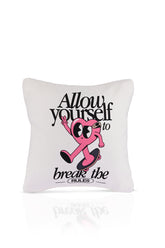 Break the Rules Skateboard Heart Illustration Cushion Cover – 43x43cm