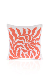 Solar Spiral Orange Abstract Patterned Cushion Cover – 43x43cm