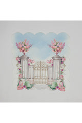 Sulu Boya Elegant Saray Desenli Lazer Kesim Kokteyl Peçetesi