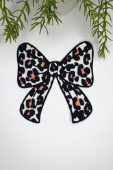 Kurdele Şeklinde Somon Siyah Leopar Desenli Kokteyl Peçetesi 1 Adet