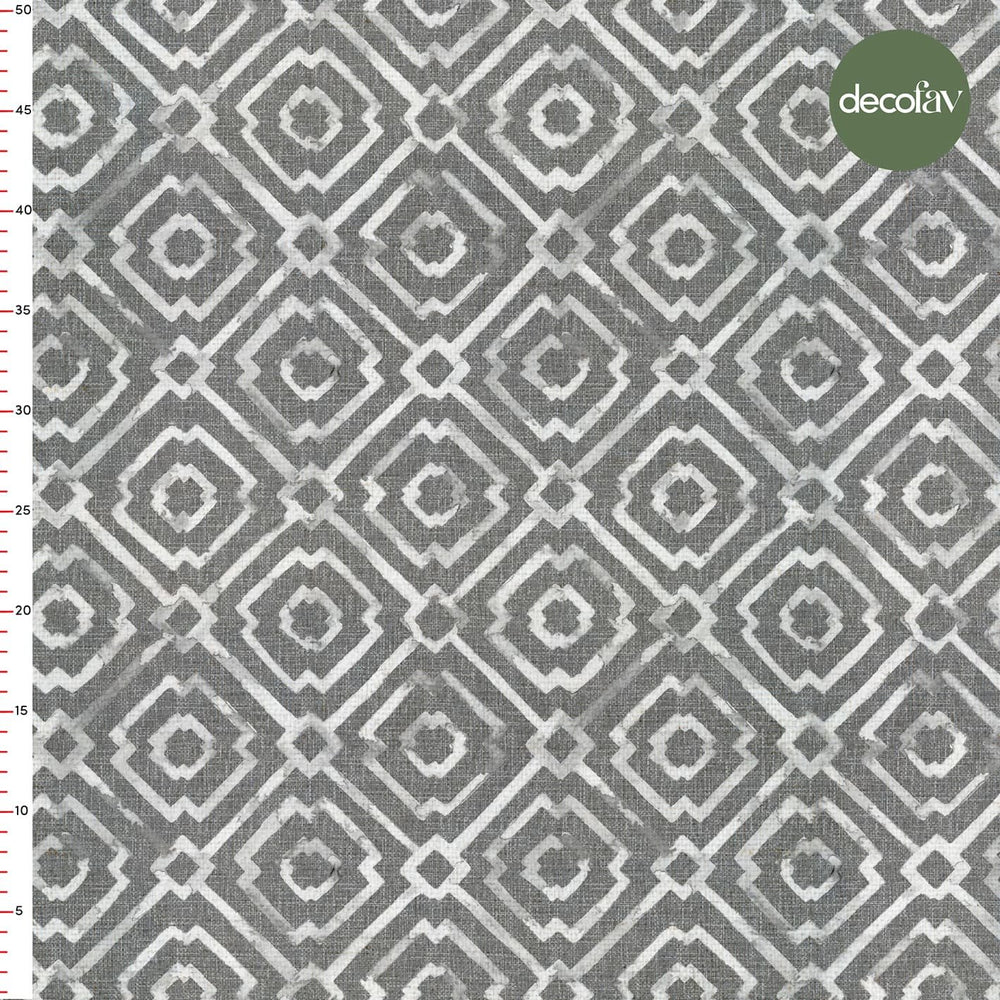 Keten Harmoni Geometrik Desenli Dijital Baskılı Kumaş - Decofav | Kırlent, Sofra Tekstili, Kumaş