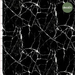 Black-Based Marble Effect Patterned Digital Printed Fabric