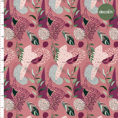 Abstract Dotted Leaf Patterned Digital Printed Fabric