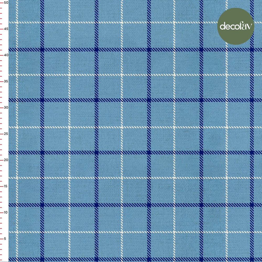 Modern Ekose Şıklığı Desenli Dijital Baskılı Kumaş - Decofav | Kırlent, Sofra Tekstili, Kumaş