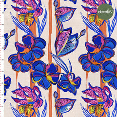 Digitally Printed Fabric with Oil Painting-Look Floral Ivy Pattern