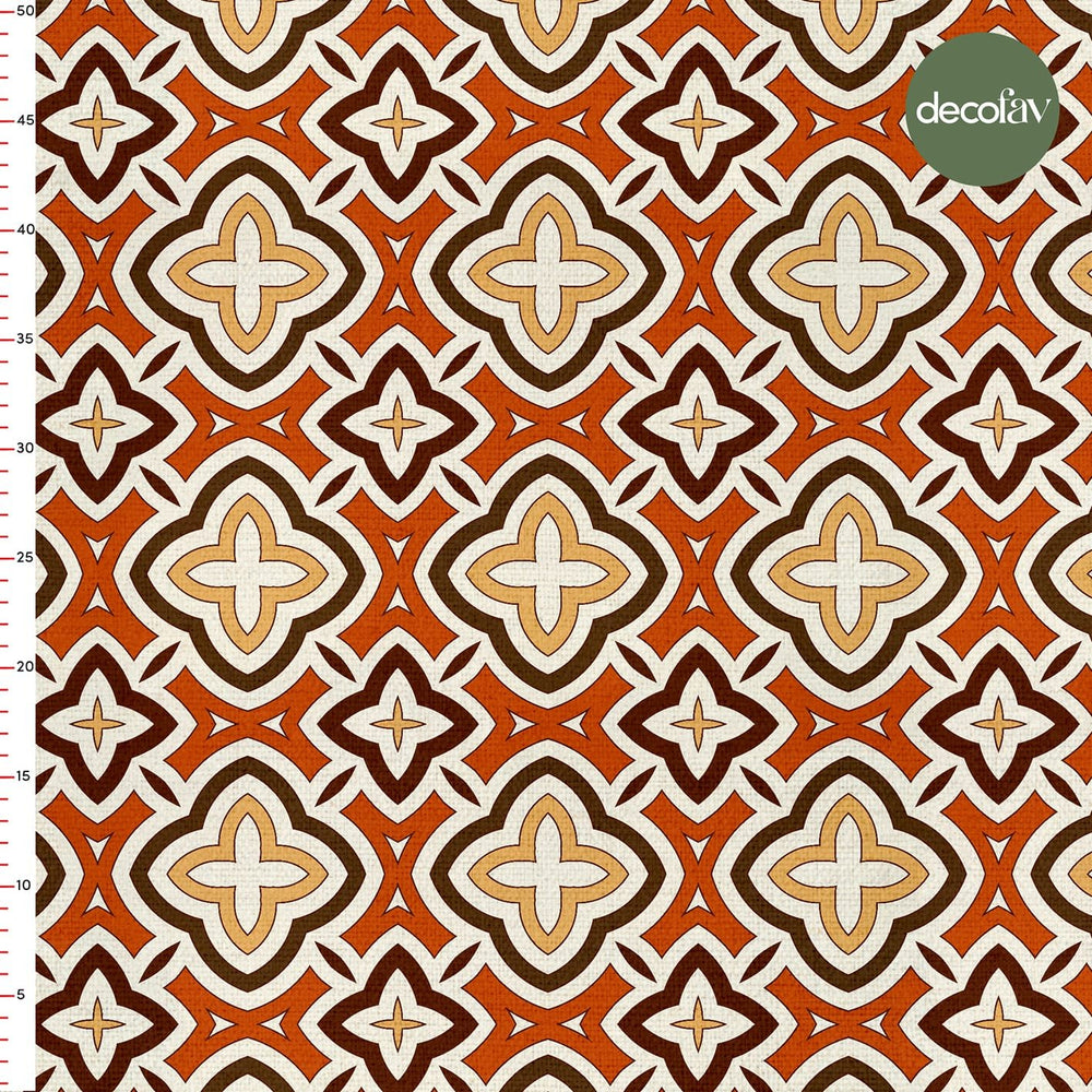 Geometrik Fayans Desenli Dijital Baskılı Kumaş - Decofav | Kırlent, Sofra Tekstili, Kumaş