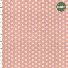 Salmon Colored Point Patterned Digital Printed Fabric