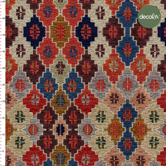 Etnik Kilim Desenli Dijital Baskılı Kumaş