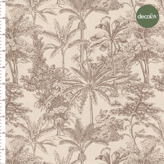 Bej Şıklığı Tropik Toile de Jouy Desenli Dijital Baskılı Kumaş - Decofav | Kırlent, Sofra Tekstili, Kumaş
